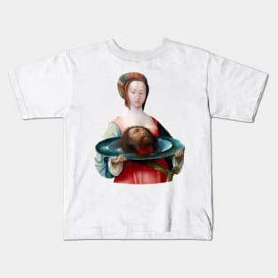 Salome delivers John the Baptist on a tray Kids T-Shirt